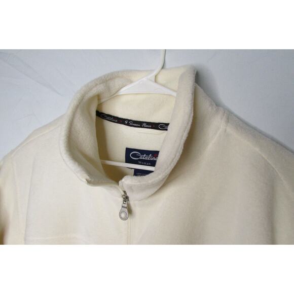 Catalina Woman 4 Season Fleece Full Zip Jacket Drawstring Waist Size 1X 16w/18w - Picture 2 of 10